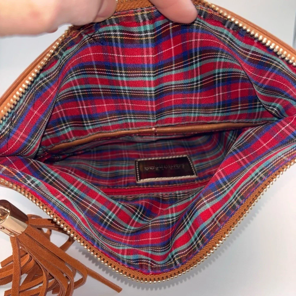 Shiraleah Faux Leather Verena Zip Fold Clutch Bag With Tassel
